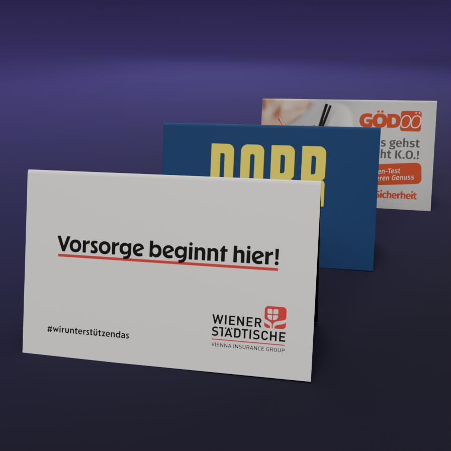 Beispielanimation der Night Saver Testkarte in verschiedenen Corporate Designs